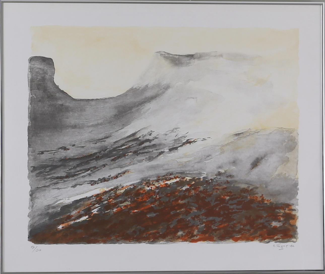 SIXTEN FAGER. "Lapporten", färglitografi, signerad, daterad -82 samt numrerad 191/310.