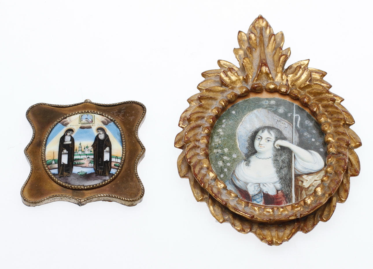 MINIATYR, goache, IKON. metall och keramik, 1800-tal.