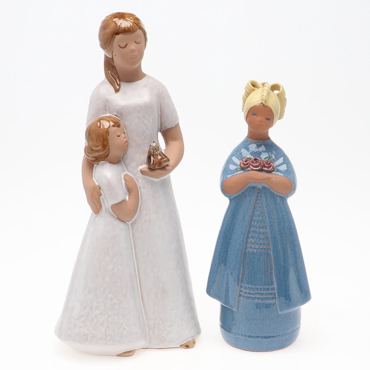 FIGURER, 2 stk., fajance, Jie.