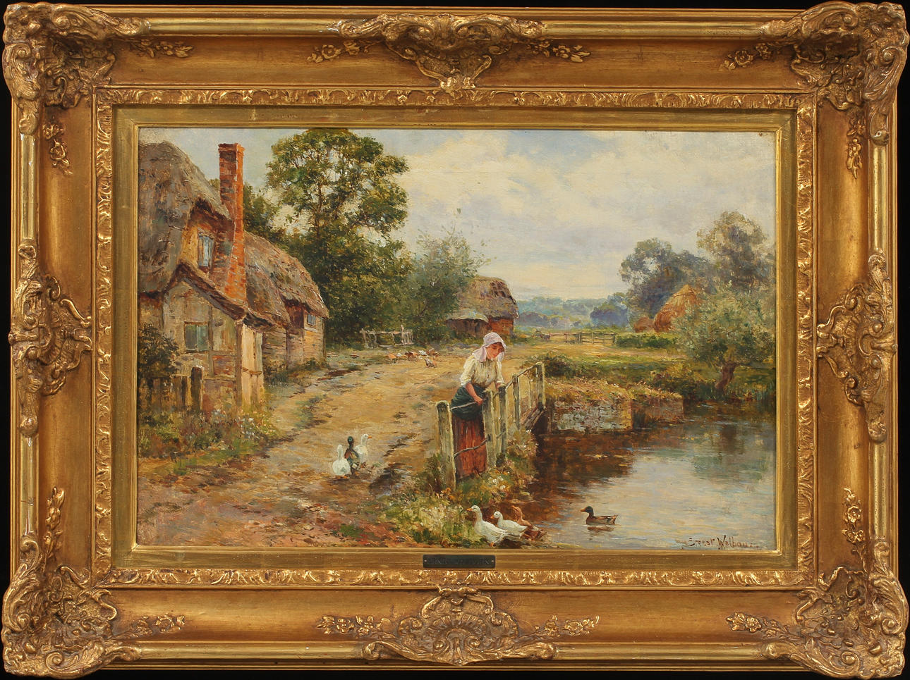 ERNEST CHARLES WALBOURN (1872-1927). Olja på duk, signerad.