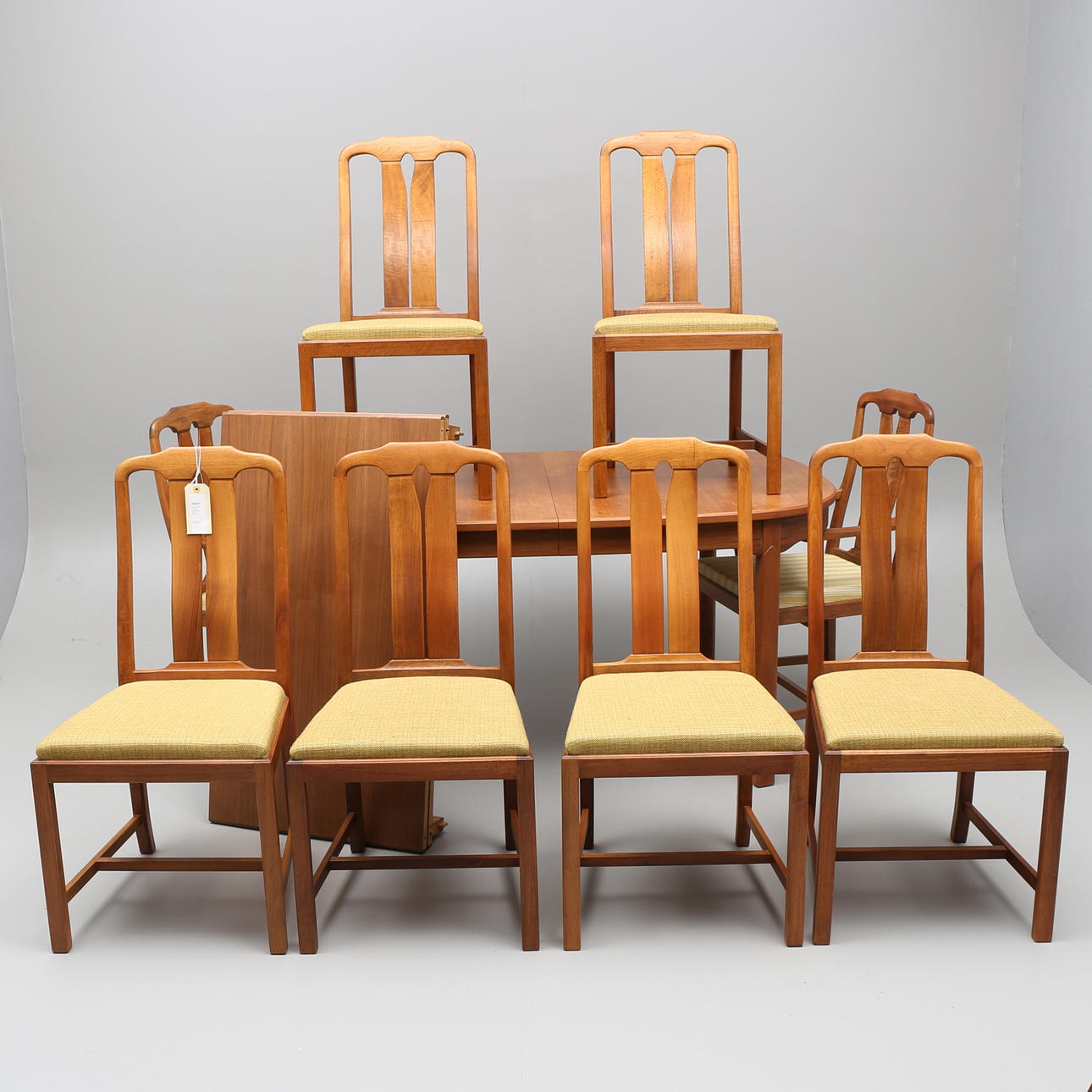 MATSALSGRUPP, 9 delar, "Ambassadör", Carl Malmsten, Åfors Möbelfabrik.