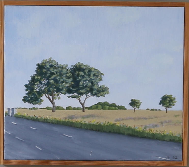 JÖRGEN FÅK. 3 st, Ölandsmotiv, olja på duk samt olja på pannå.