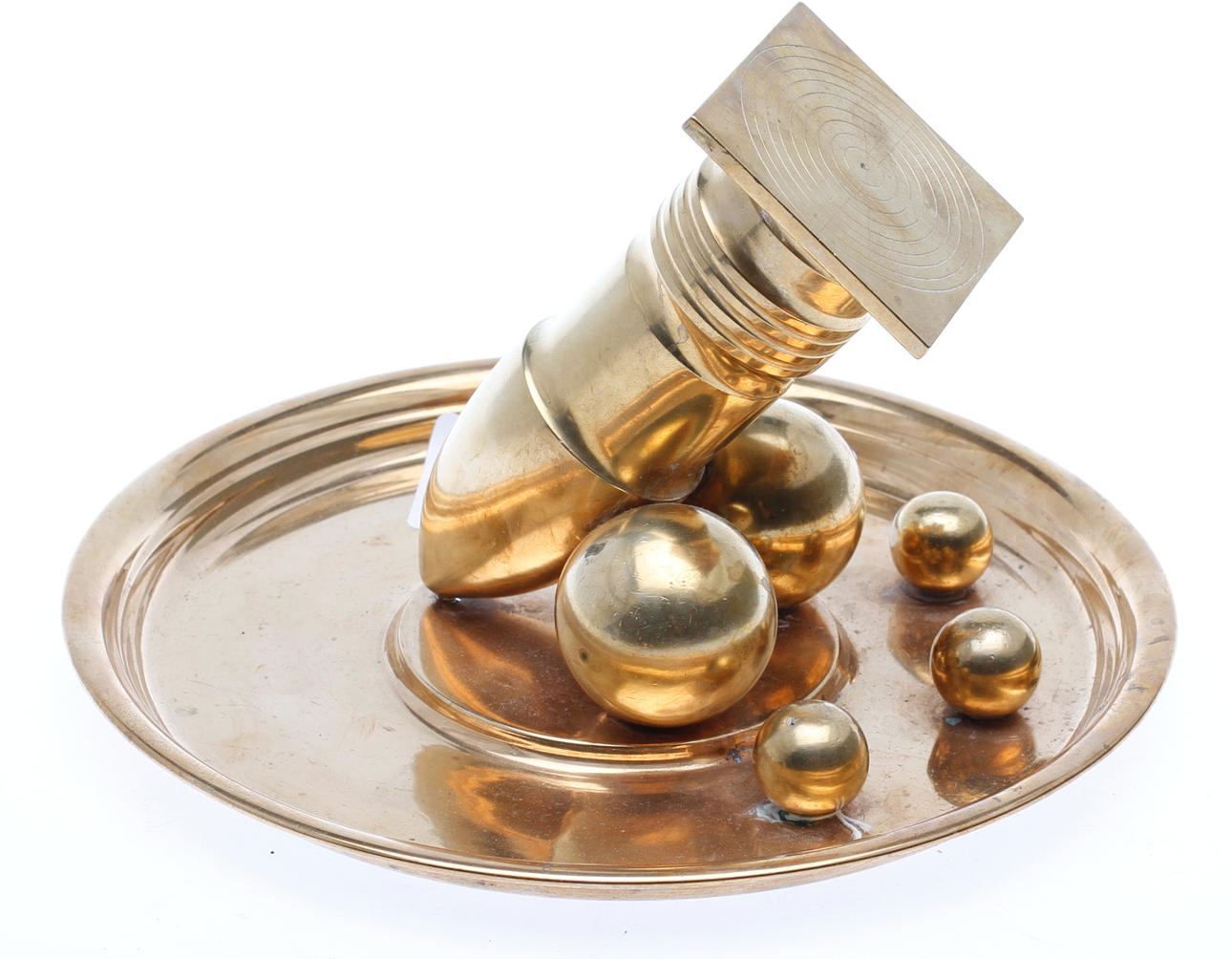 SKRIVBORDSUPPSATS, mässing, sannolikt Gusum.