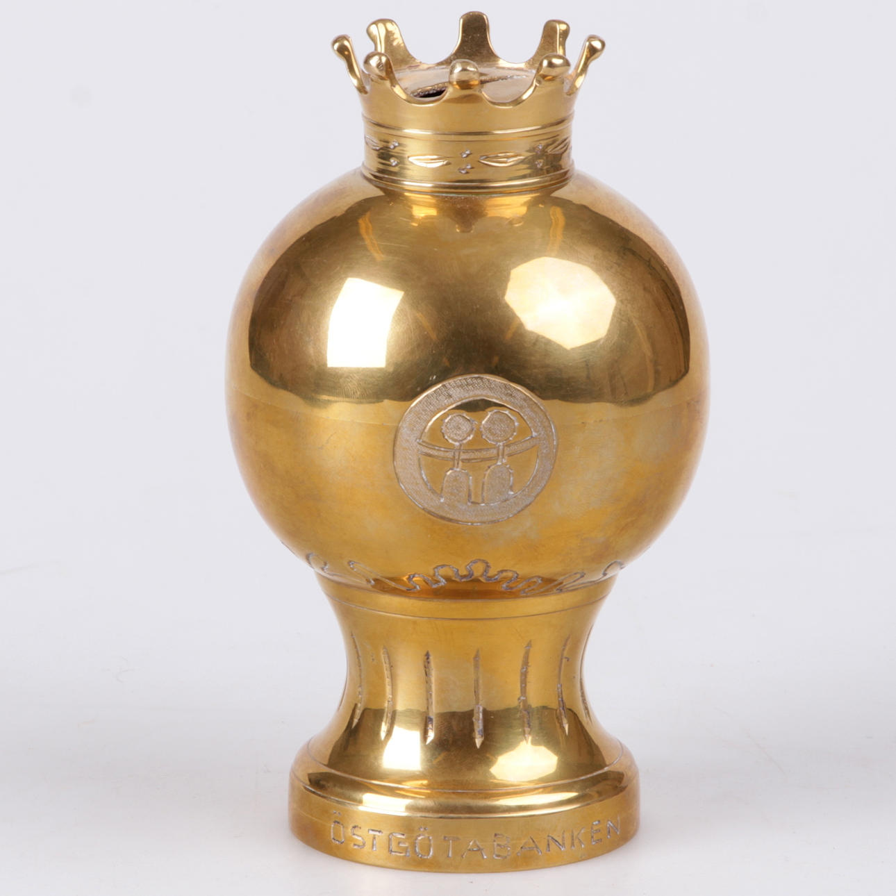 SPARBÖSSA, mässing, Östgötabanken, 1900-tal.