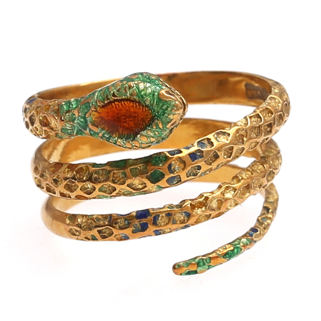 JOYERÍA ROCA. Sortija en forma de serpiente.