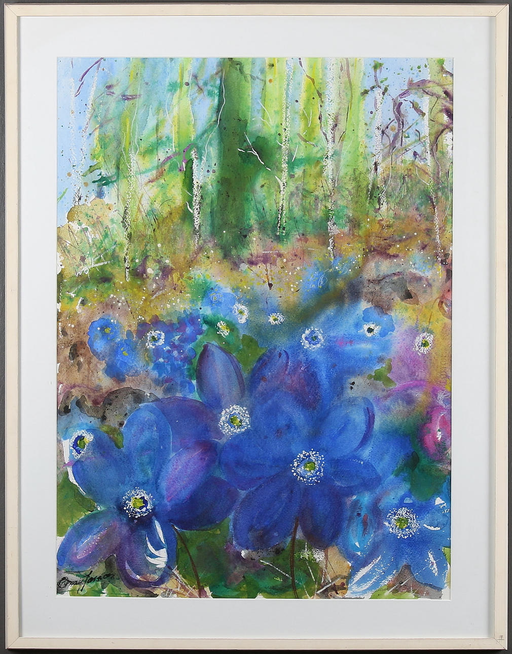 MAY JANSSON. Akvarell, signerad.