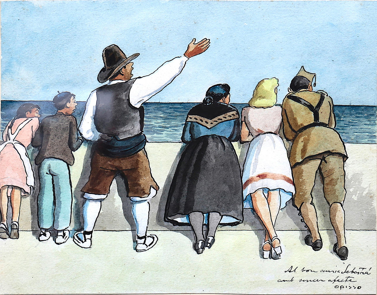 RICARD OPISSO. Grupp före havet.