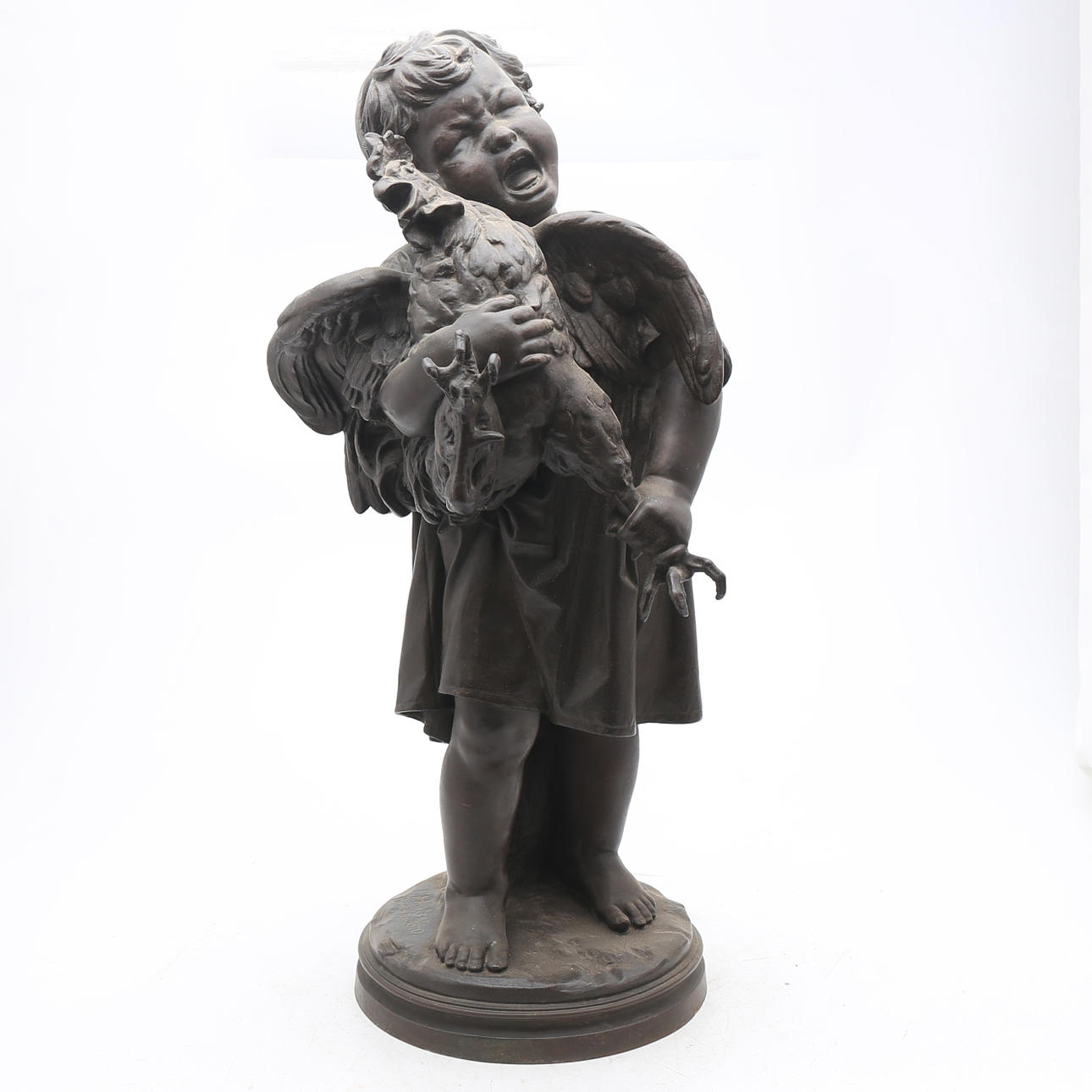 FERDINAND HARTZER. NACH. Mädchen mit Hahn.