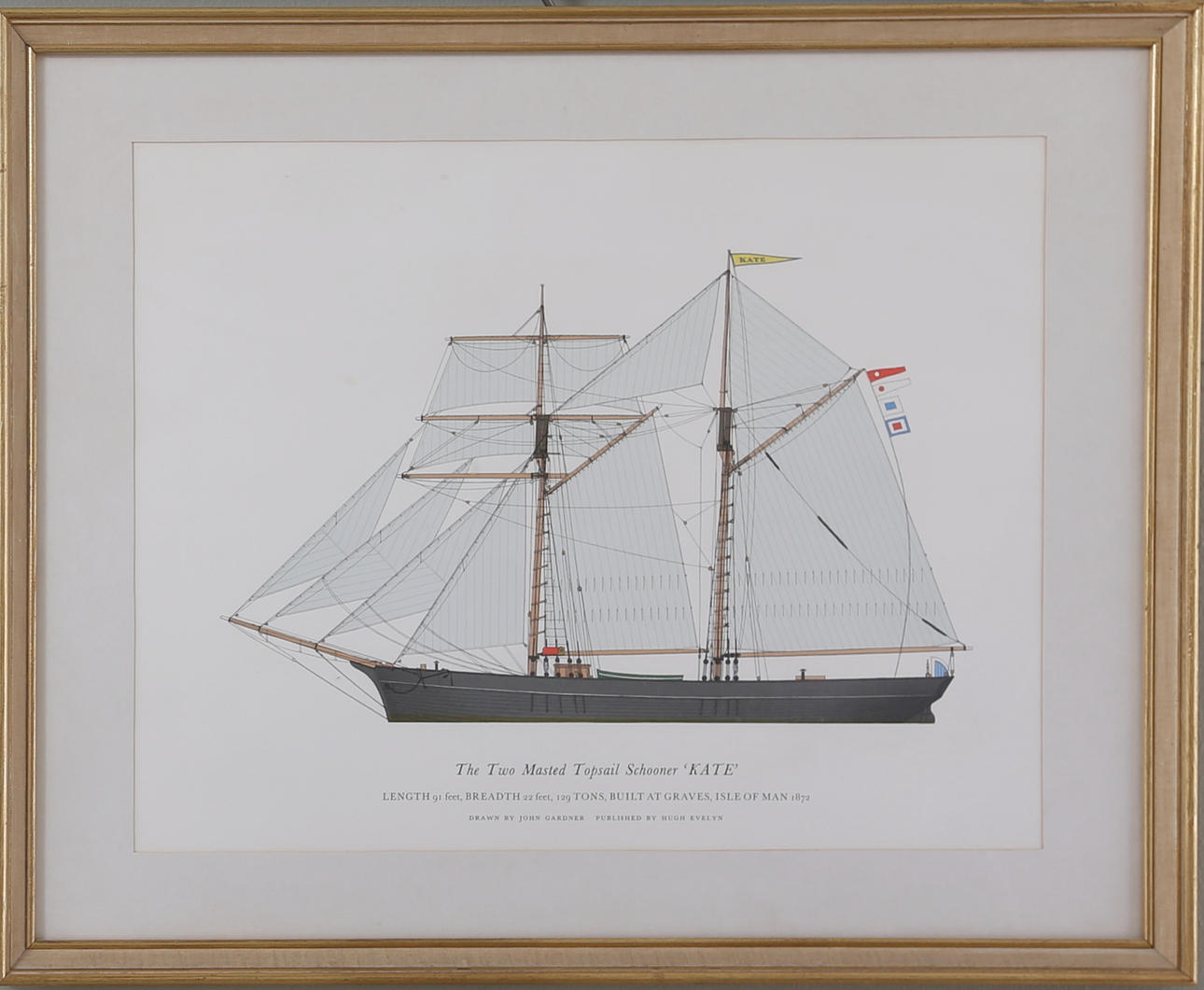 GRAFISKA BLAD, 4 st, Skeppsmotiv, Published by Hugh Evelyn, 1900-tal.