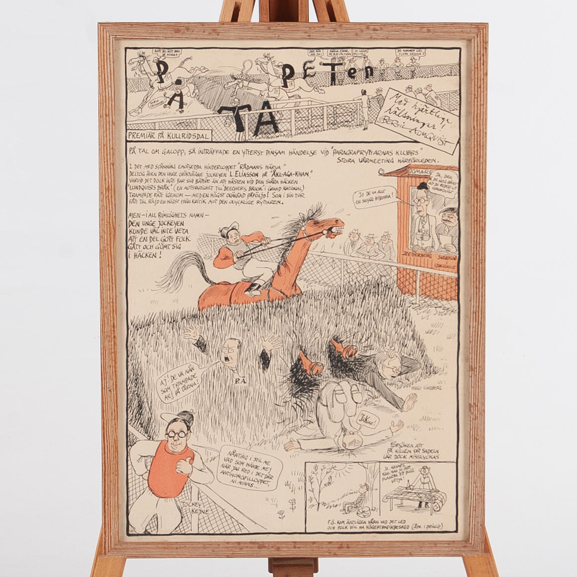 BERTIL ALMQVIST. Teckning "På Tapeten".