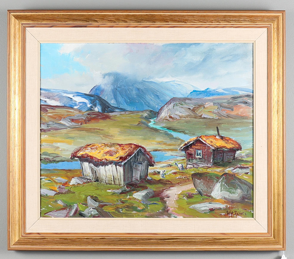 ALFRED EIKRI.Oil on canvas, signed.