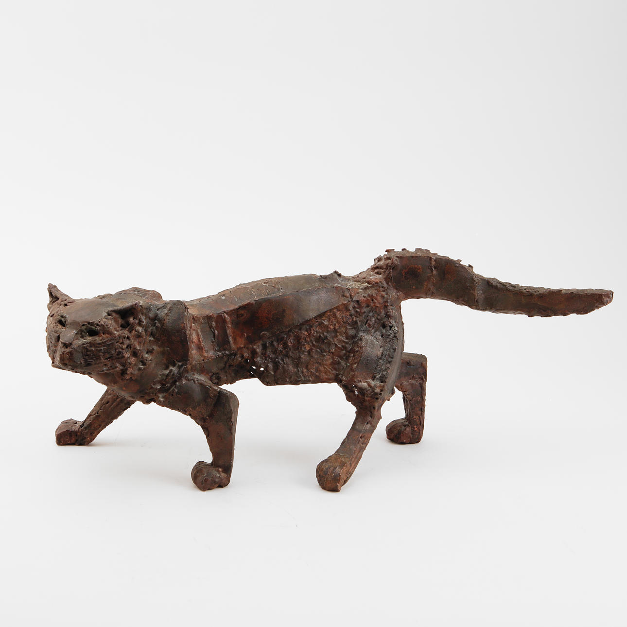 ÅKE  THORNBLAD. Skulptur, Metall, Katze.