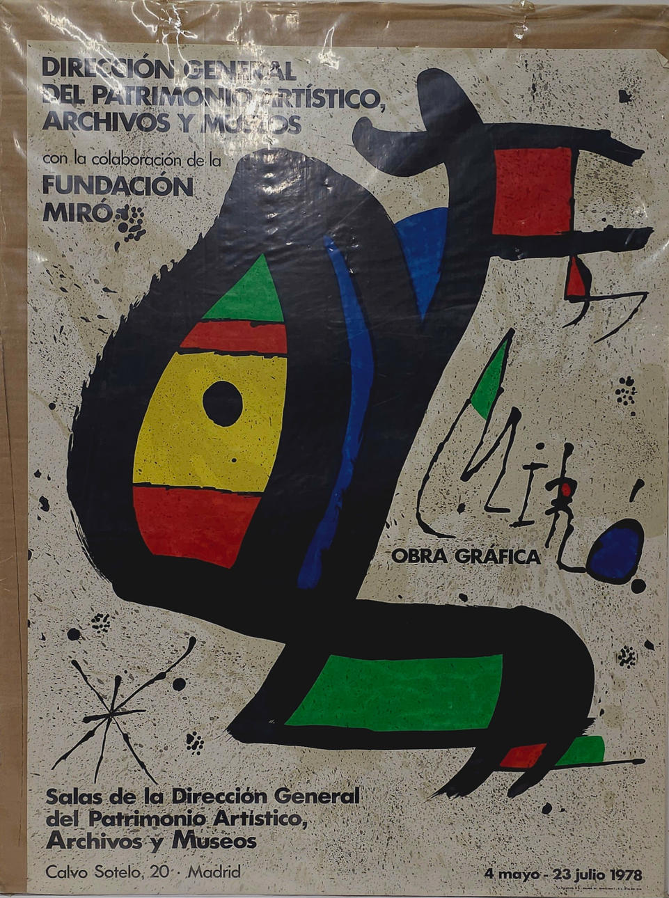 POSTER “MIRÓ, GRAPHIC WORK”, MADRID, 1978.