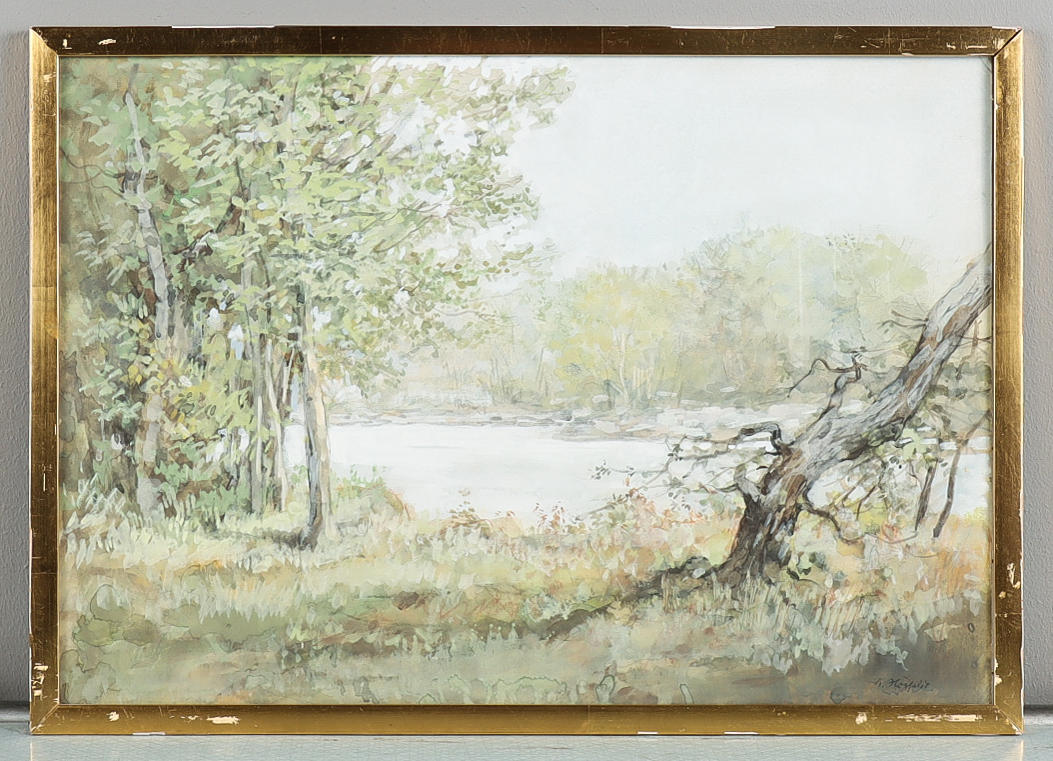 ROBERT HÖGFELDT. ROBERT HÖGFELD.Watercolor.Signed.