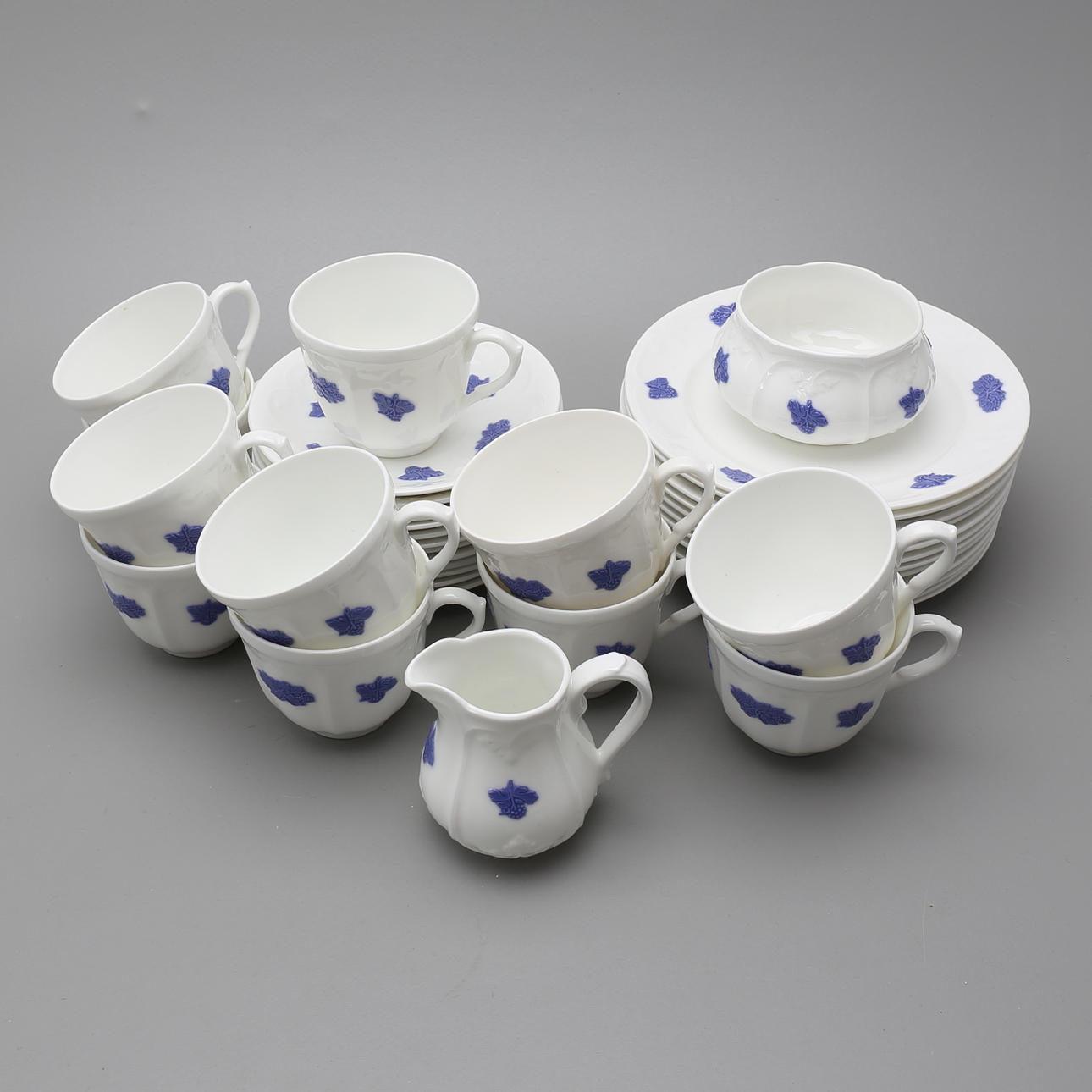 KAFFESERVIS, 37 delar Blå Blom, Gustavsberg.