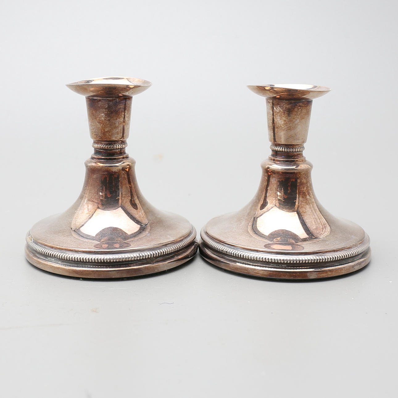 LJUSSTAKAR, ett par, silver, MEMA, Löfman, 1991.