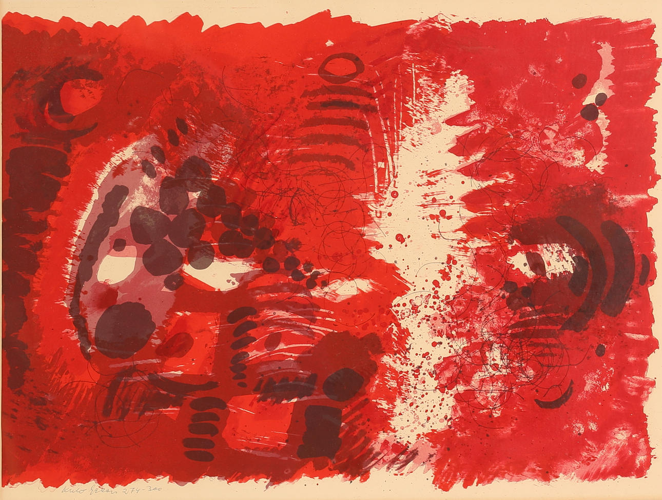 KULO GREEN. Lithograph in colour, signed and numbered.