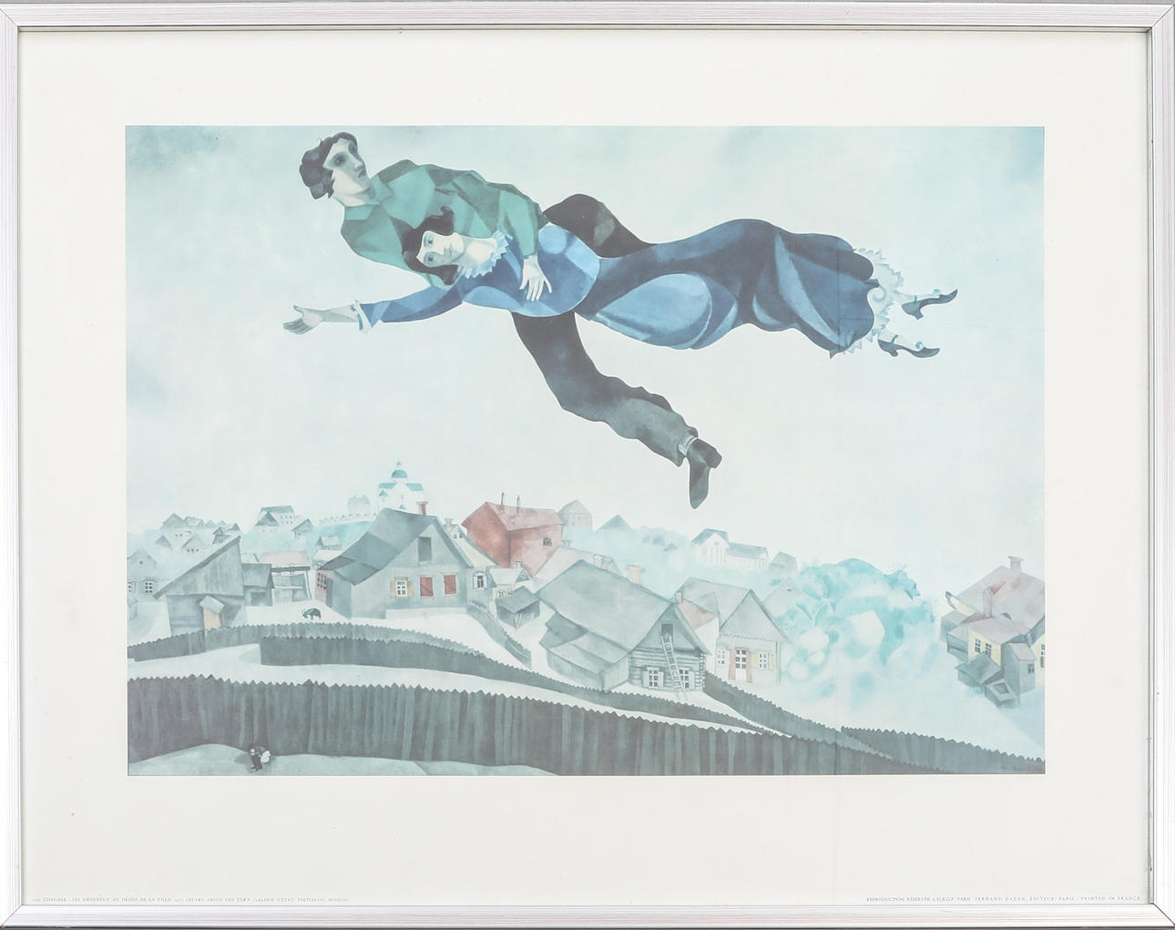 MARC CHAGALL. EFTER. Poster , "Over the Town".