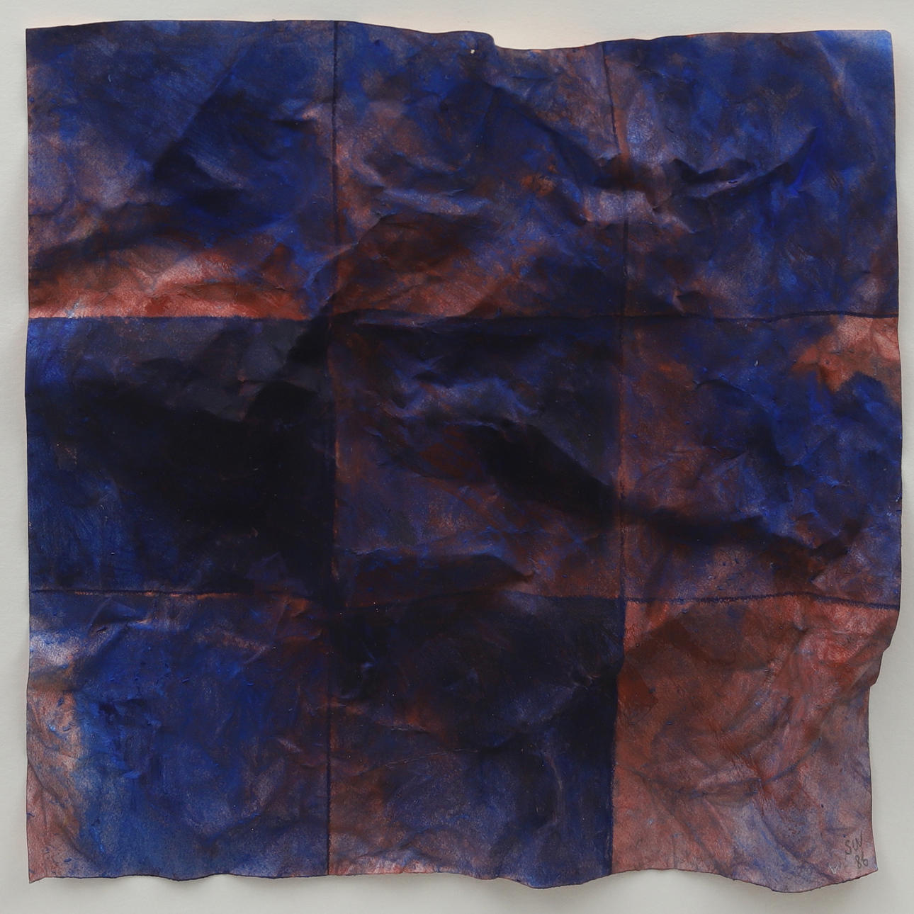 OIDENTIFIERAD KONSTNÄR. Composition, mixed media, signed SW and dated -86.