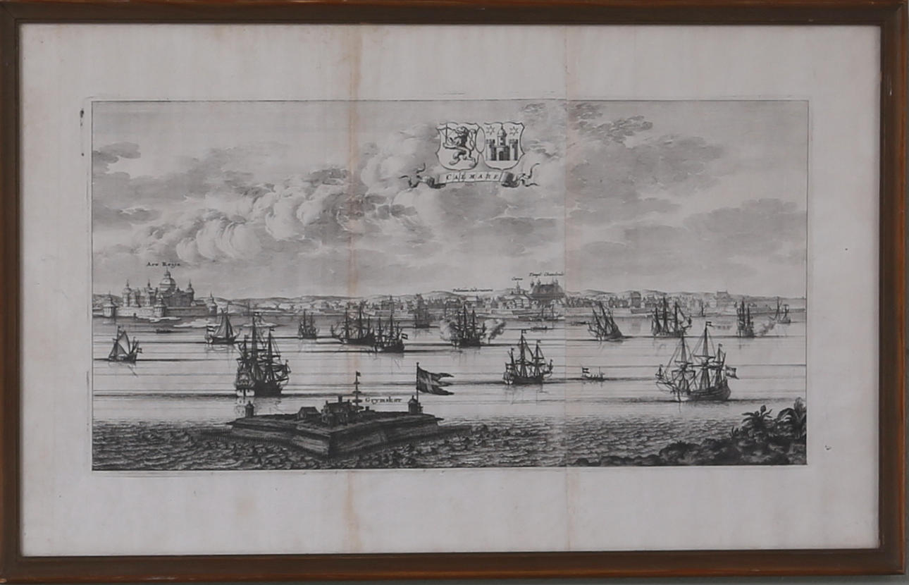 GRAFISKT BLAD, "Calmare" efter Dahlberg, E., Suecia antiqua.