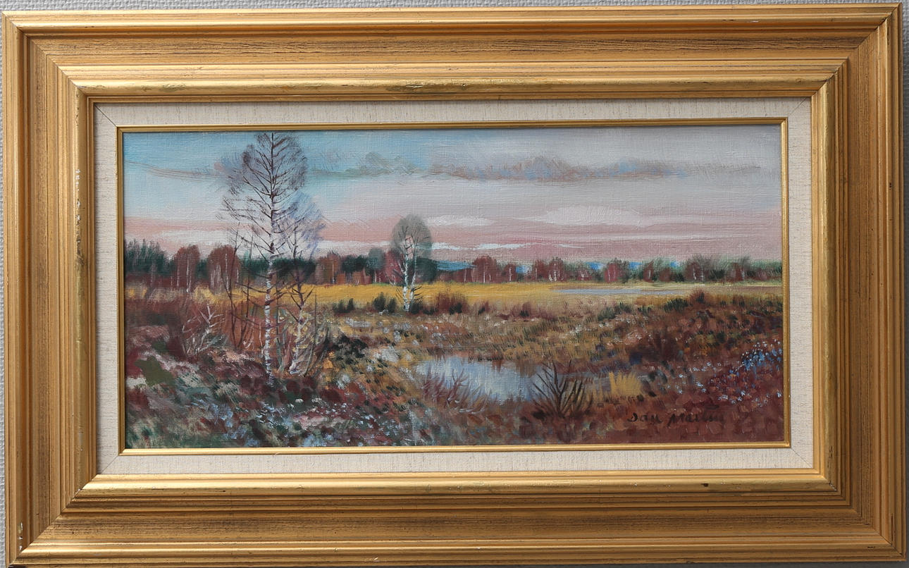 DAN MARTIN MASELL. Myrlandskap, olja på duk, signerad Dan Martin.