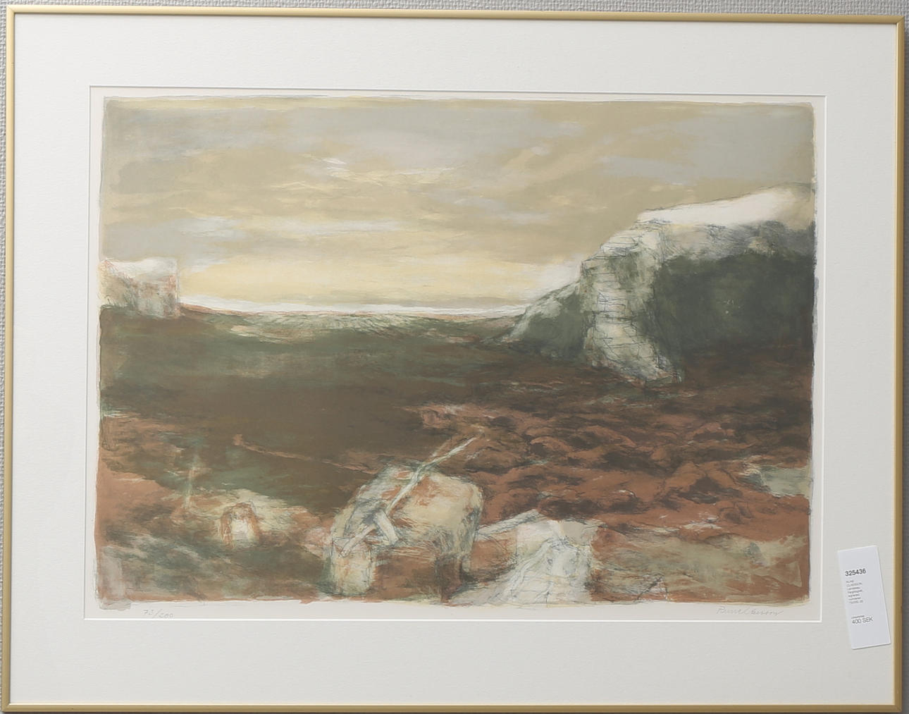 RUNE CLAESSON. Landskap, Färglitografi, signerad, numrerad 73/200.