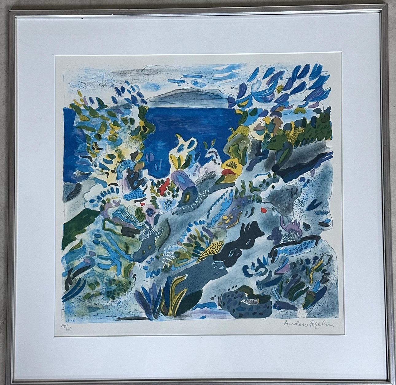 ANDERS FOGELIN. Färglitografi.