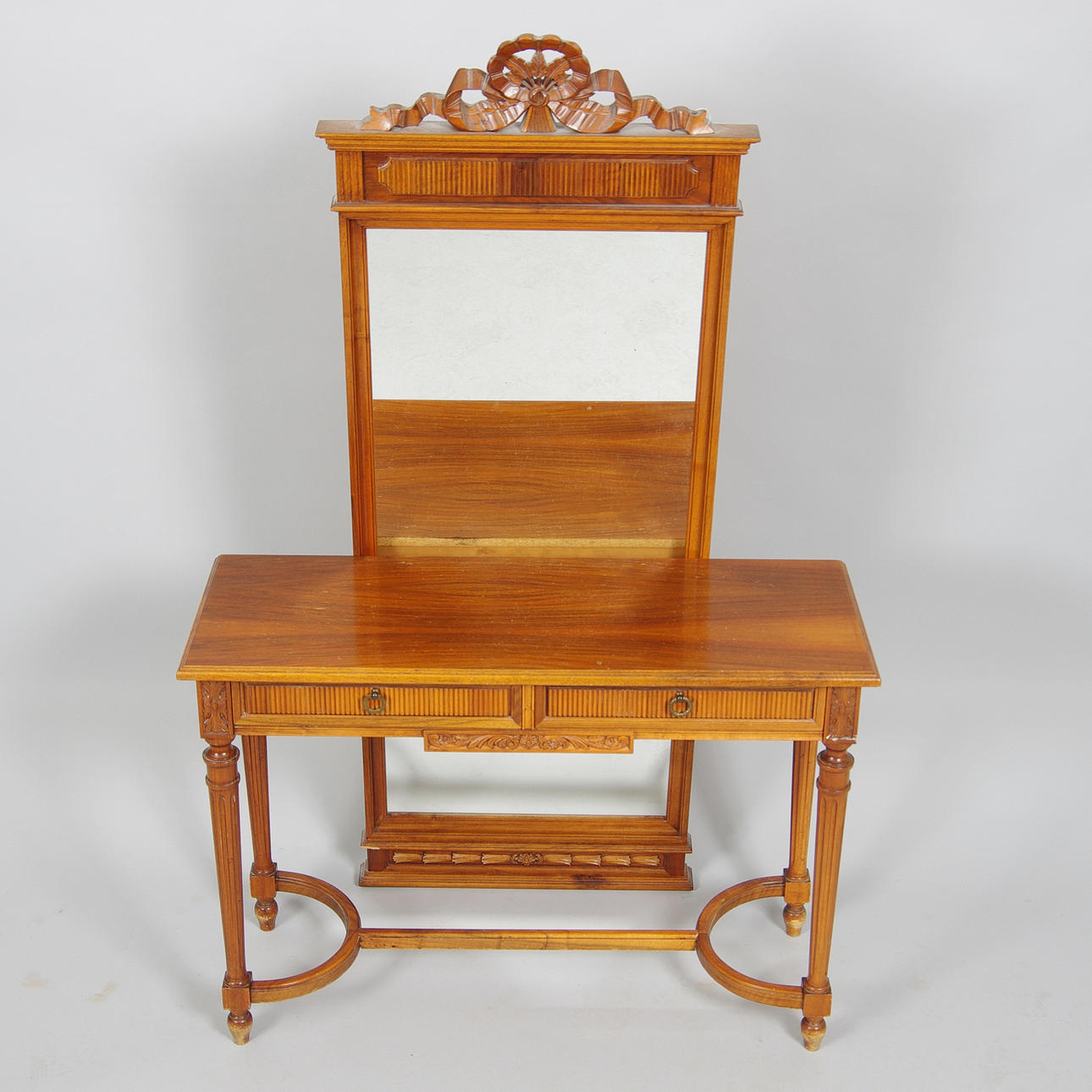 HALLBYRÅ MED SPEGEL, mahogny, gustaviansk stil, 1900-talets mitt.