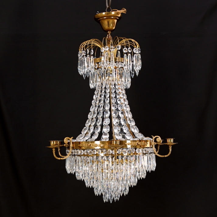 LJUSKRONA, sengustaviansk stil, 1900-talets första hälft, höjd 75 cm.