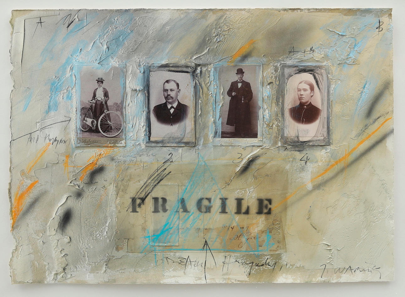 JÖRGEN WARING. Composition, mixed media, signed.