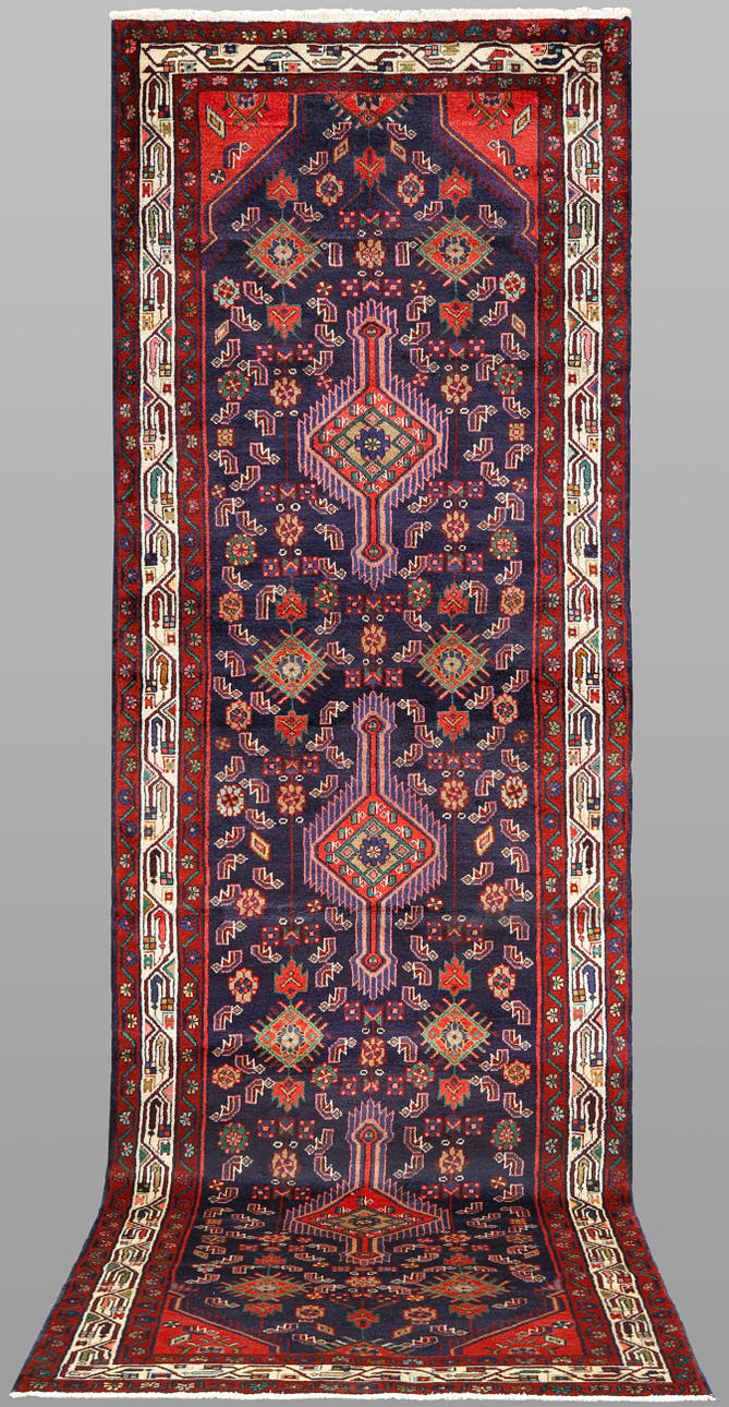 TEPPICH. Hamadan, Galeriemodell, ca. 360 x 110 cm.