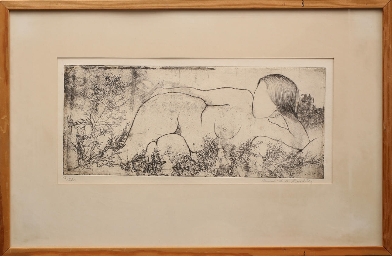 ANNA-LISA MARKBY. Etching, numbered 15/220, nude study, signed.