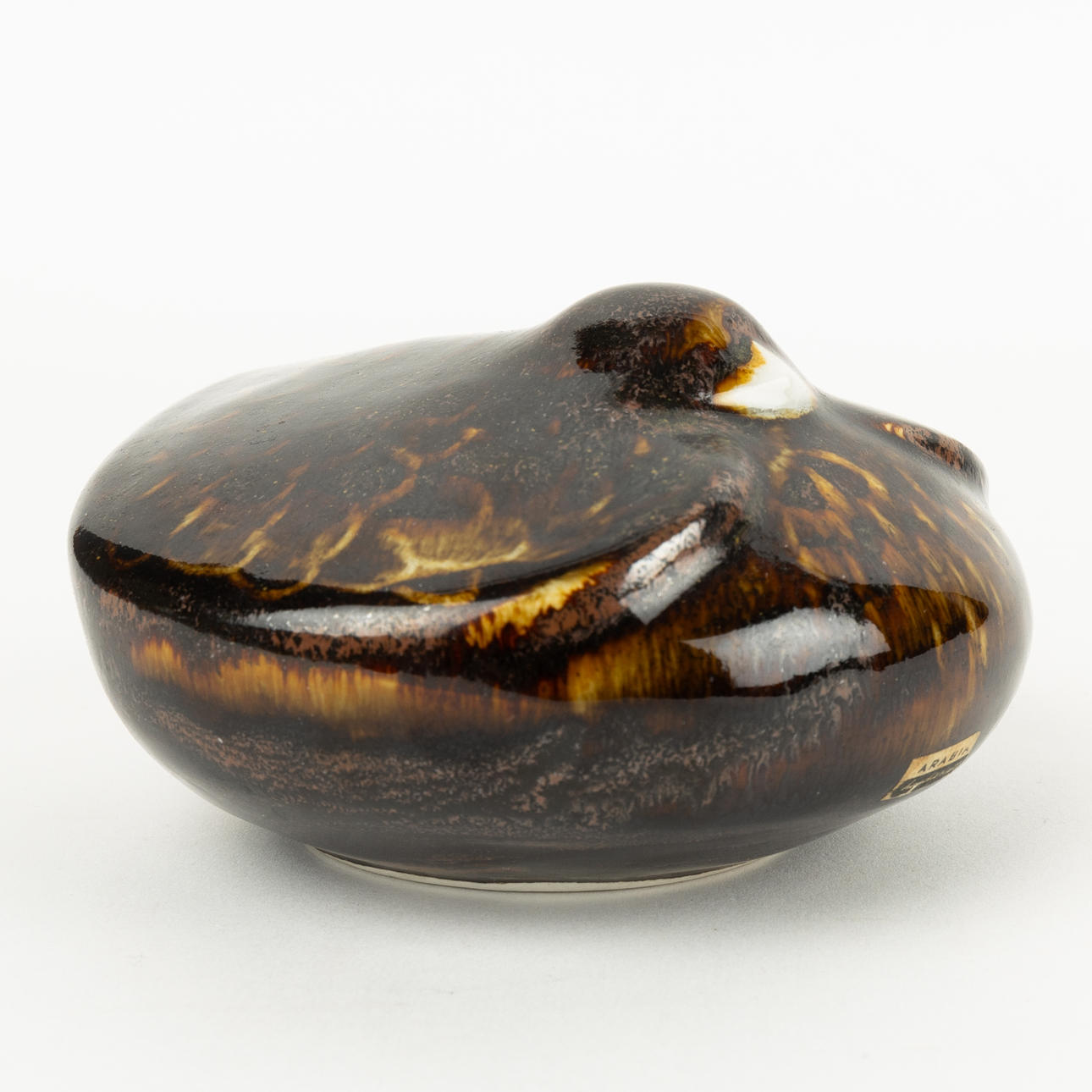 PETER WINQUIST. Figurine, bird, glazed stoneware, Arabia, monogram signed.
