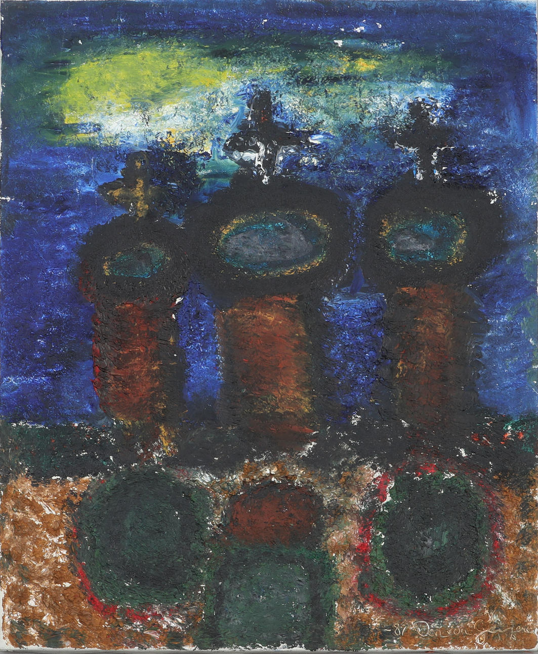 DAN VON GEIJER. oil on canvas, signed and dated -81.