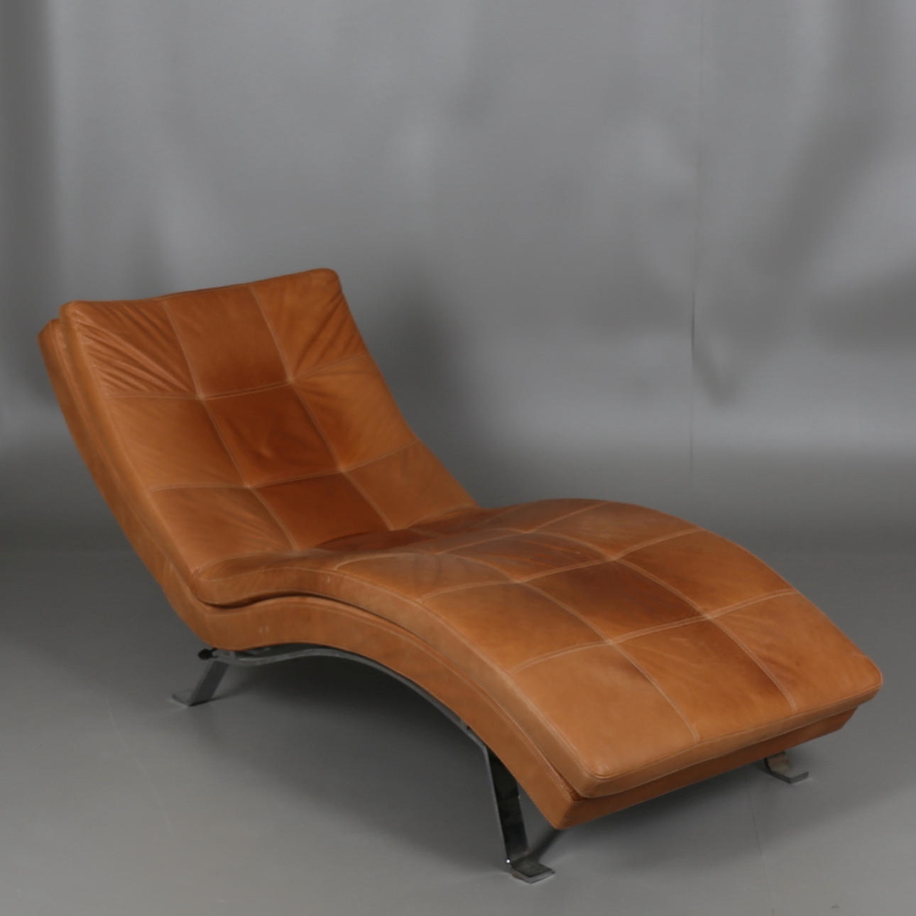 VILSTOL, metall och läder, höj- och sänkbar, dansk?