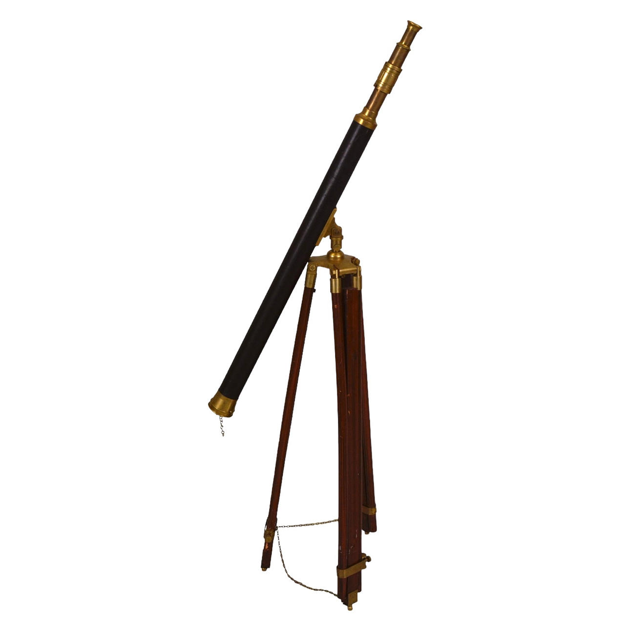 TELESKOP, messing/træ, 20. århundrede.