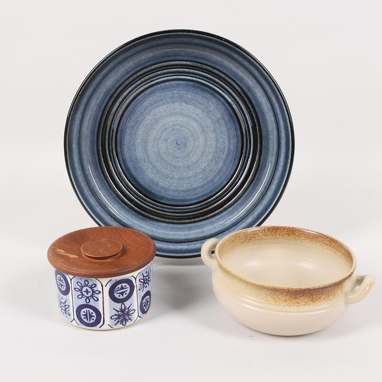 KERAMIK, 3 delar, JIE, Rörstrand, Skottorp.