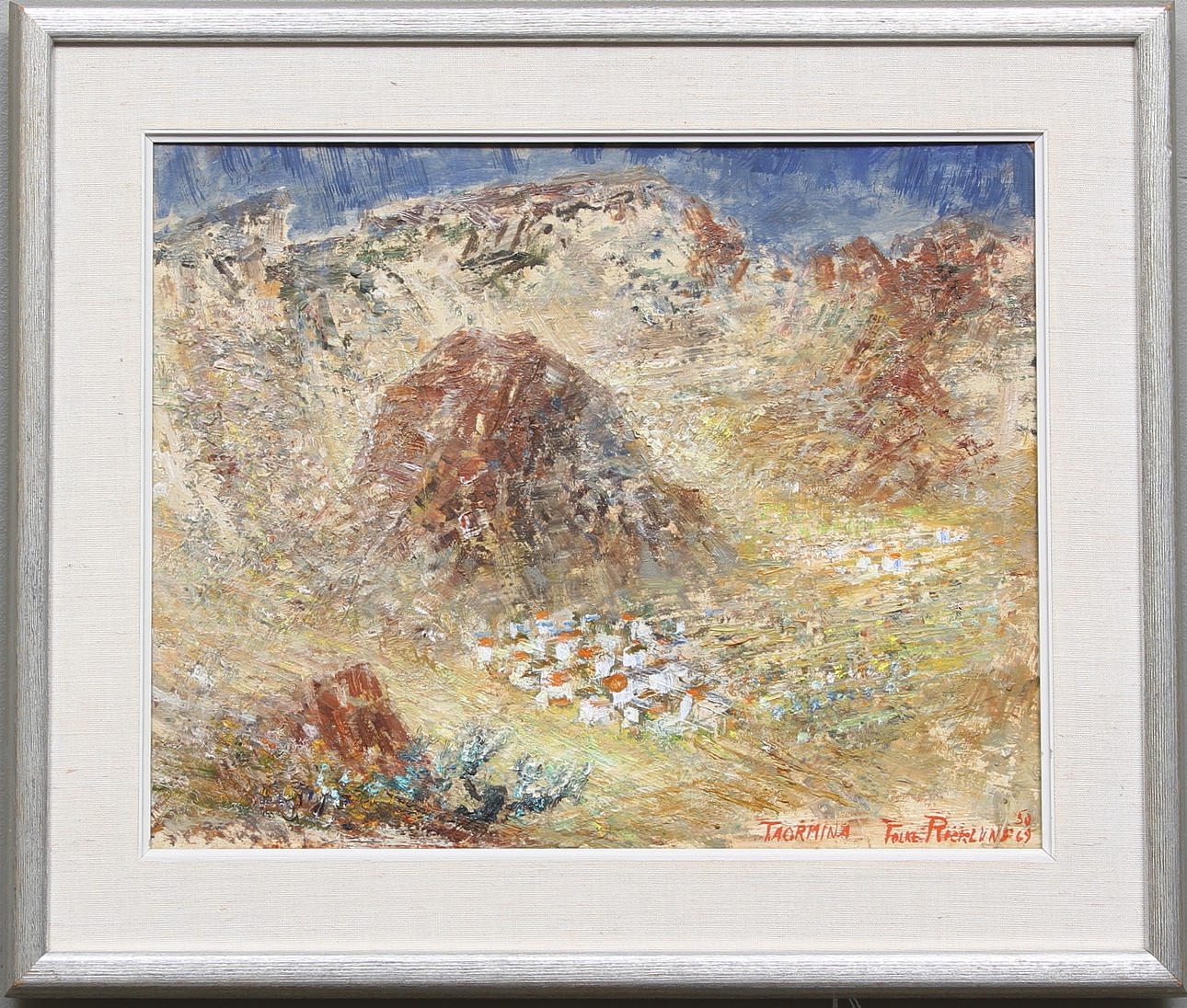 FOLKE RICKLUND. Olja på pannå, signerad och daterad 69.