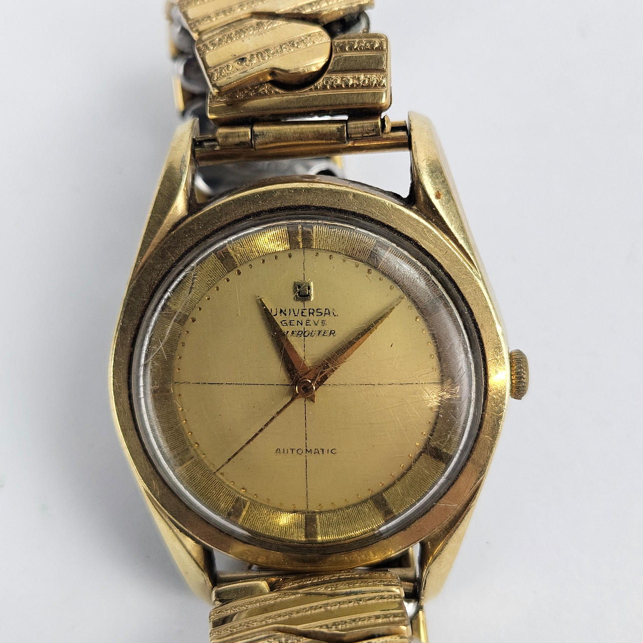 WRISTWATCH, Universal Polerouter Automatic, Geneva, steel.