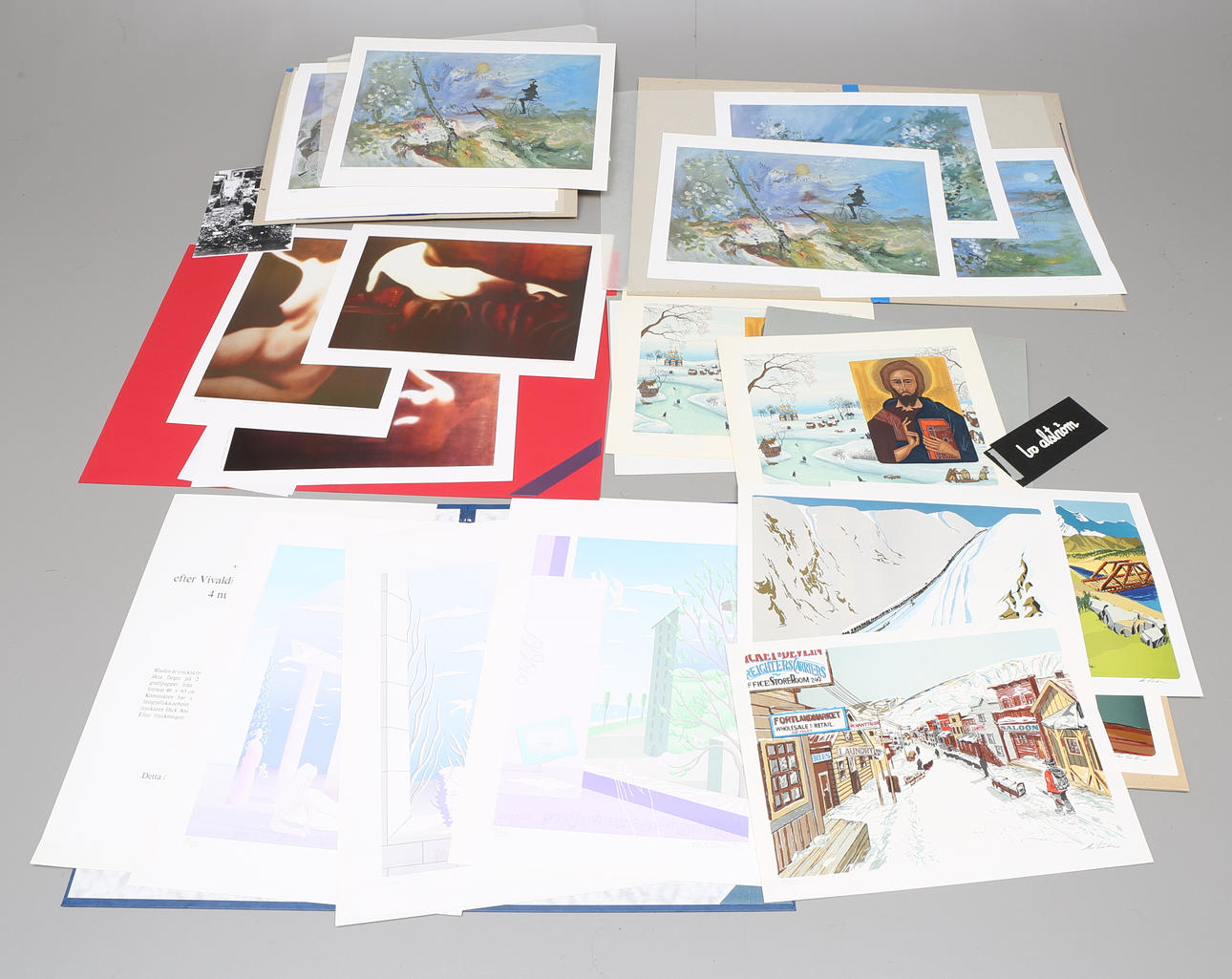 KONSTMAPPAR, 7 st, Willy Läth, Ulf Eriksson, Gunnar Eriksson, Rob E Olson, Bo Alström.