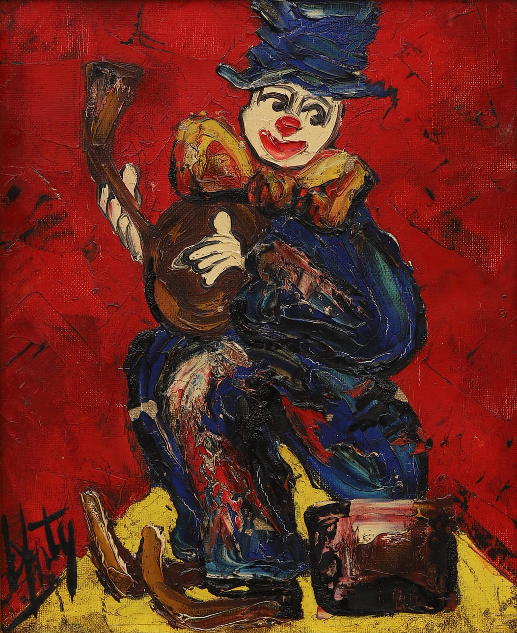 HENRY D'ANTY. PAYASO, firmado.
