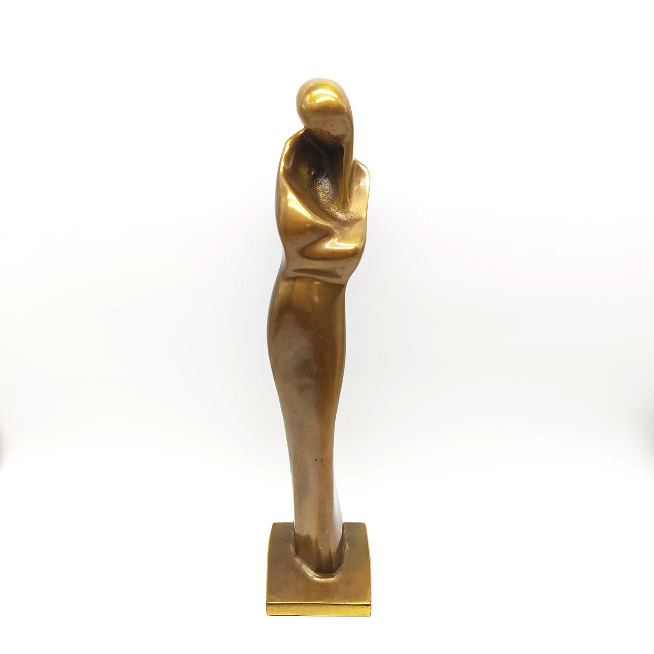 MADONNA DER MODERNE: ABSTRAKTE MESSING-FIGUR IN BRONZEFINISH.