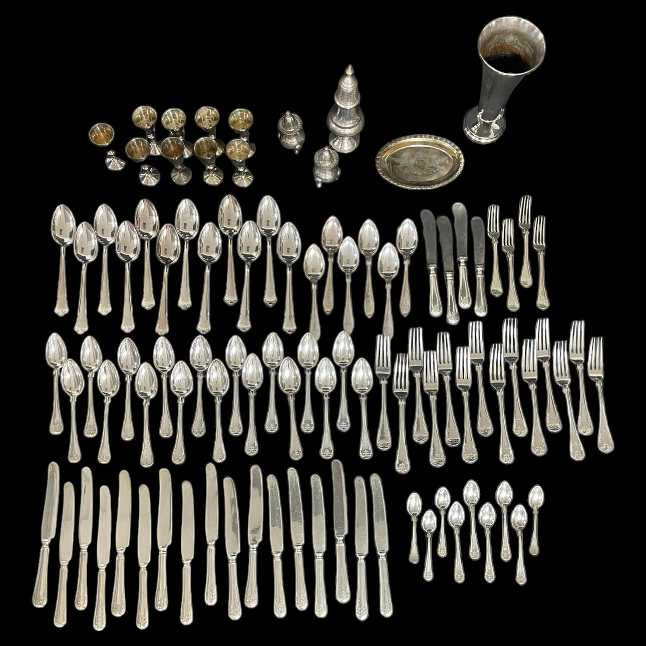 LOT NEUSILBER, 93 Stück.