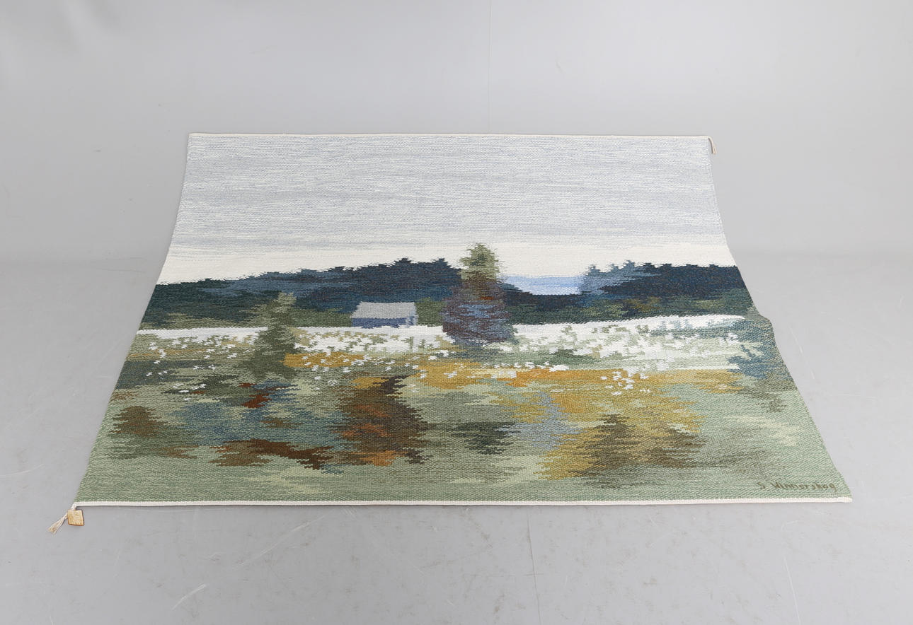STIG WINNERSKOG. Väggbonad, "Lämnat land", Gammelstads handväveri, signerad, 170 x 131 cm.