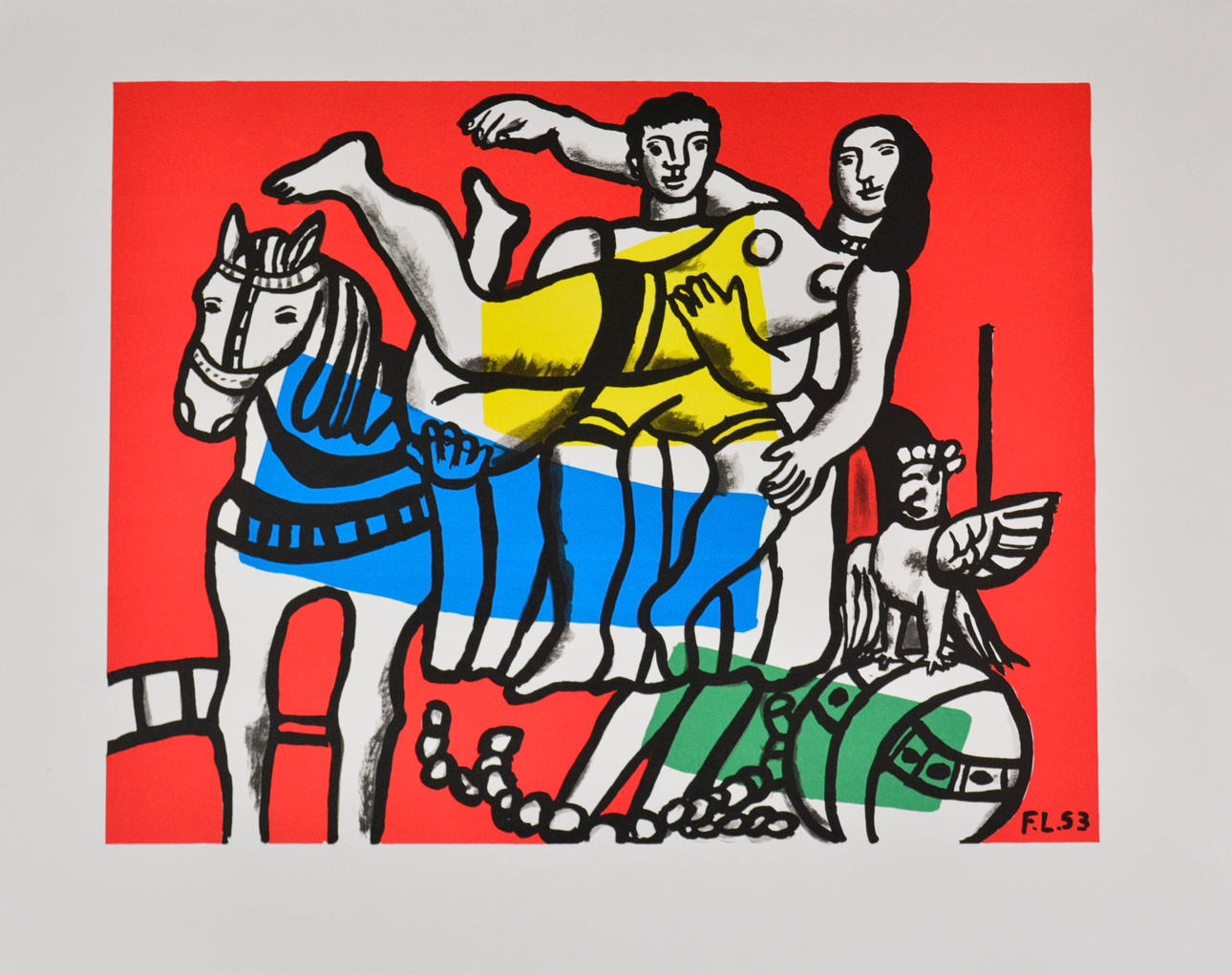 FERNAND  LÉGER. EFTER. Färglitografiskt tryck.