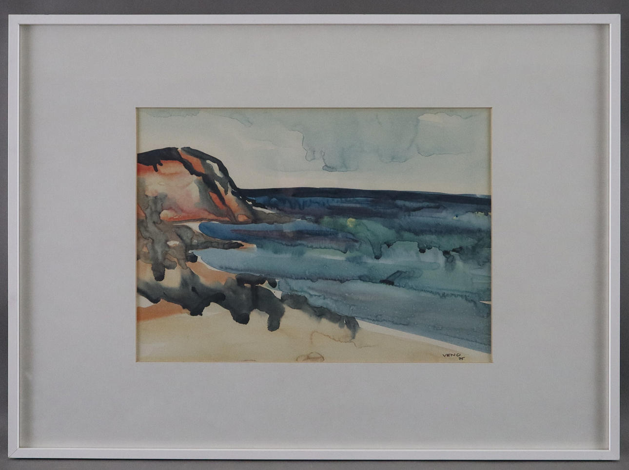 - VENO. - 4 maisemaa, akvarelli paperille.