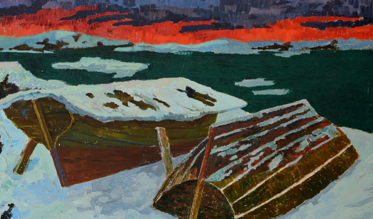 VERNER HOLMQUIST. TILLSKRIVEN. Olja på pannå.