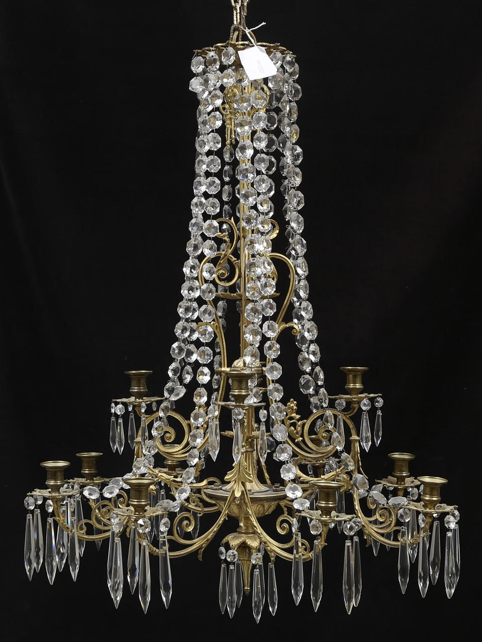 LJUSKRONA, oskariansk, sent 1800-tal, total höjd ca. 85 cm.