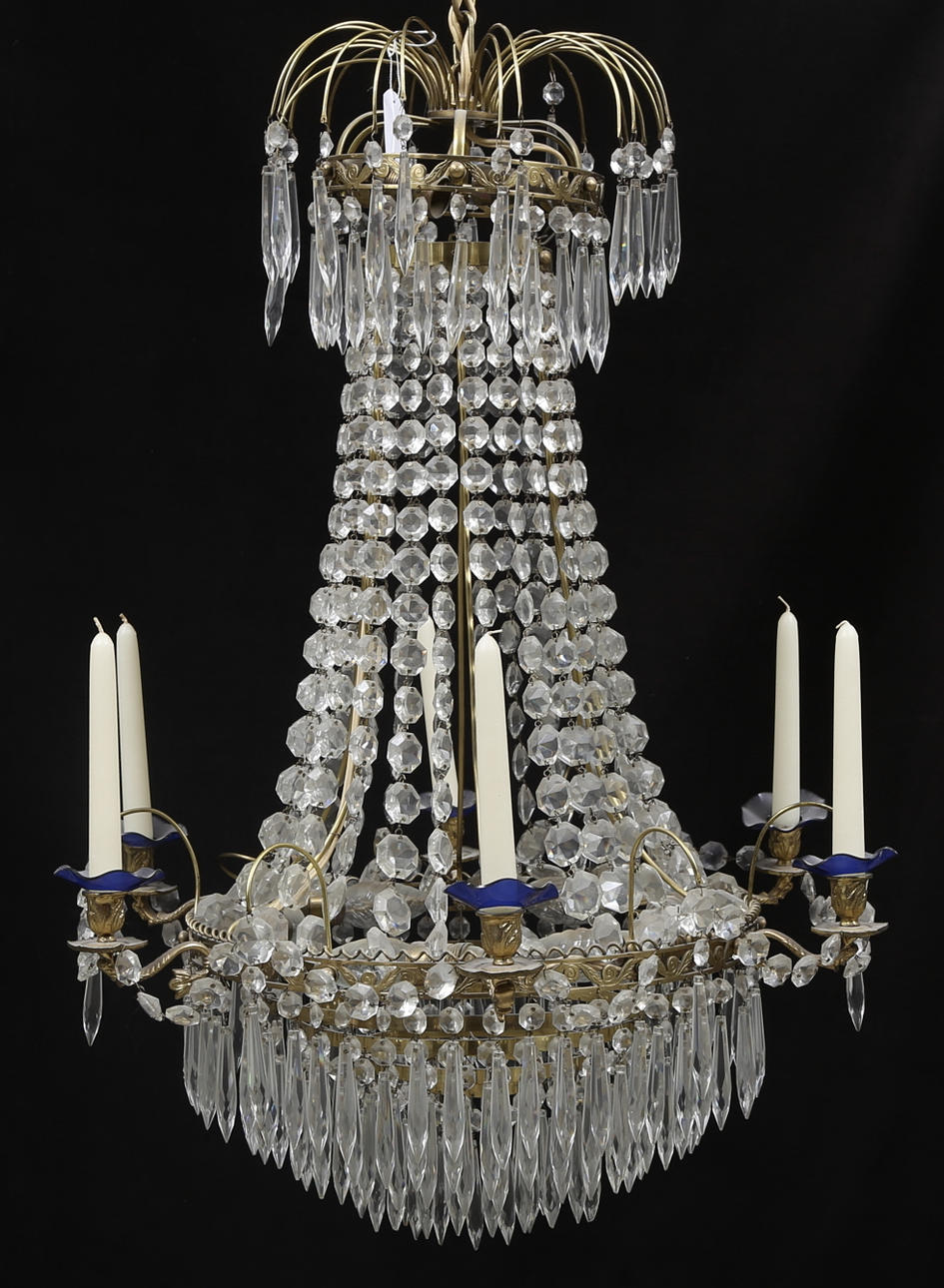 LJUSKRONA, empirestil, 1900-tal, total höjd ca. 92 cm.