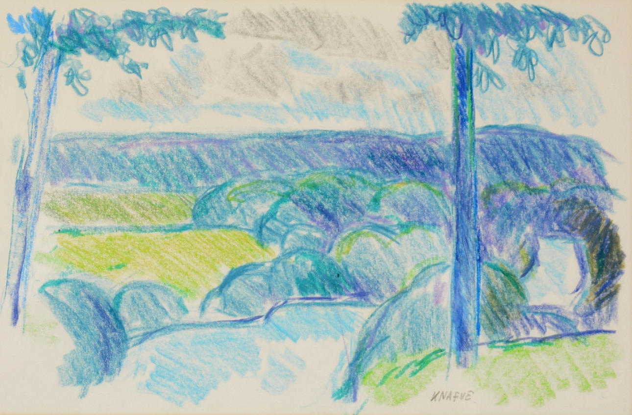 FOLKE KNAFVE. Pastell.